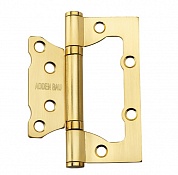 Картинка Петля накладная универсальная без врезки ADDEN BAU 100X75X2.5 BUT SATIN GOLD матовое золото